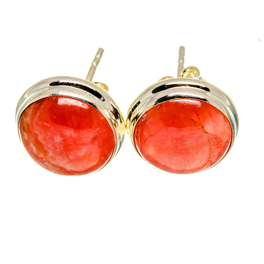 Rhodochrosite Earrings handcrafted by Ana Silver Co - EARR416050