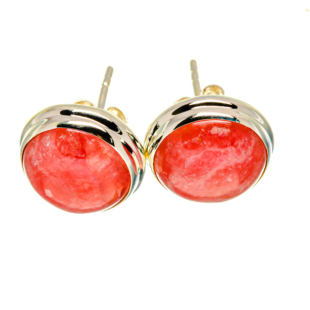 Rhodochrosite Earrings handcrafted by Ana Silver Co - EARR416055