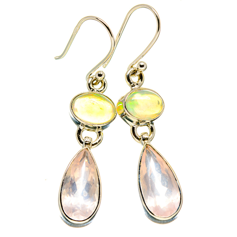 Rose Quartz Earrings handcrafted by Ana Silver Co - EARR416060