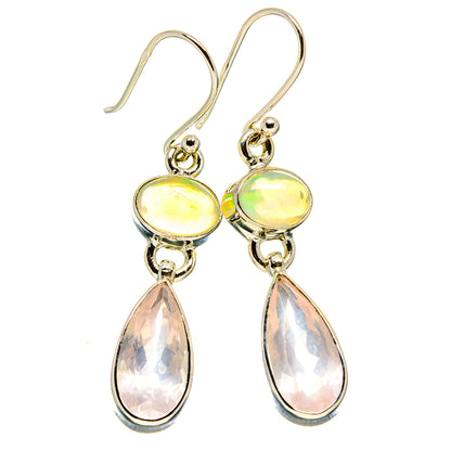 Rose Quartz Earrings handcrafted by Ana Silver Co - EARR416060