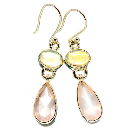 Rose Quartz Earrings handcrafted by Ana Silver Co - EARR416064