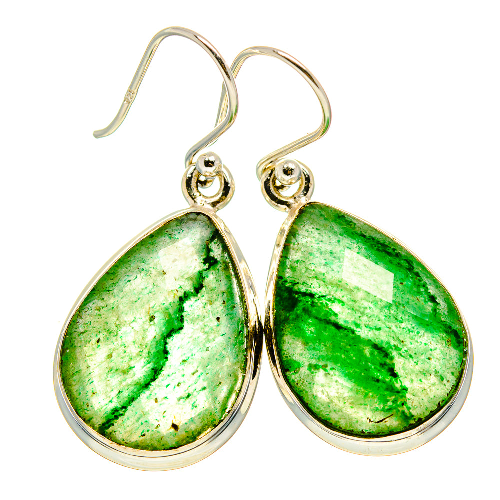 Green Aventurine Earrings handcrafted by Ana Silver Co - EARR416072