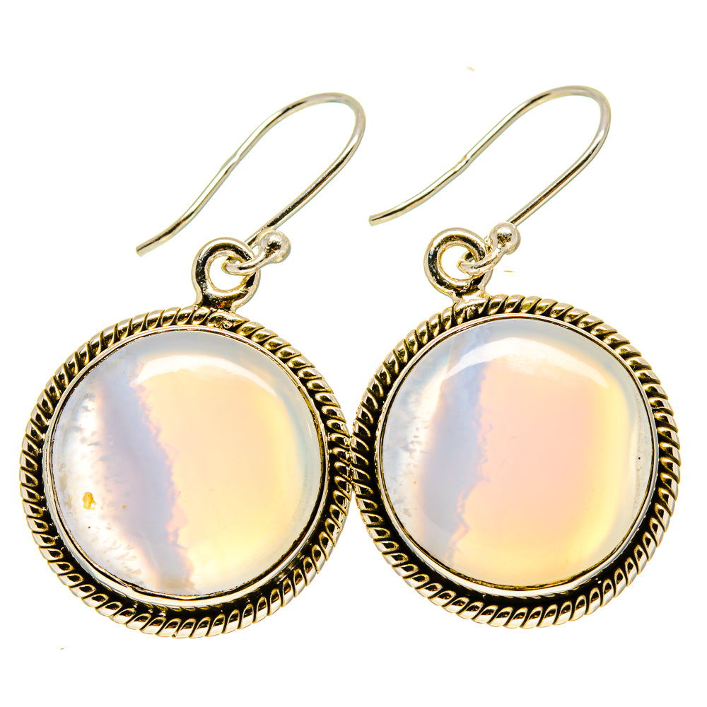 Blue Lace Agate Earrings handcrafted by Ana Silver Co - EARR416089