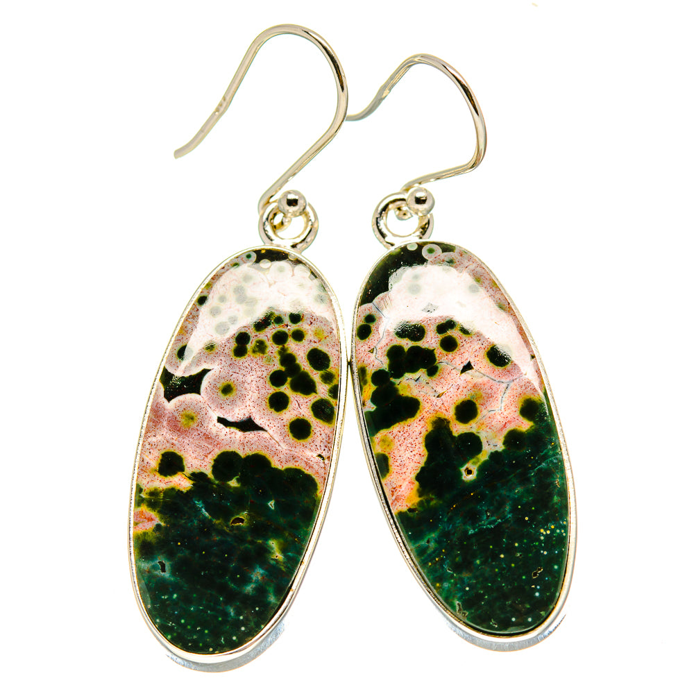 Ocean Jasper Earrings handcrafted by Ana Silver Co - EARR416090