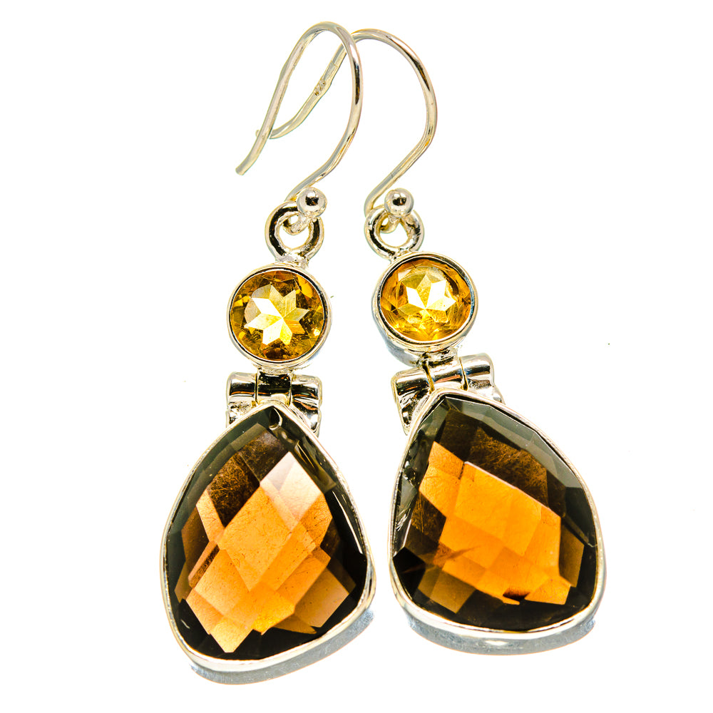Smoky Quartz Earrings handcrafted by Ana Silver Co - EARR416103