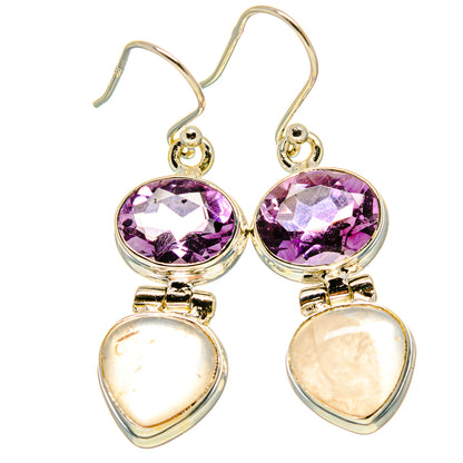 Rose Quartz Earrings handcrafted by Ana Silver Co - EARR416110