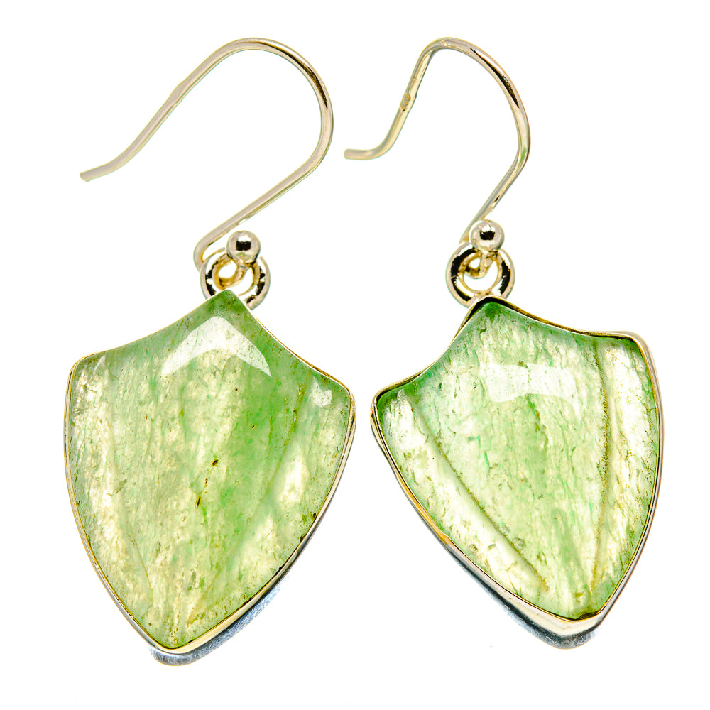 Prehnite Earrings handcrafted by Ana Silver Co - EARR416115