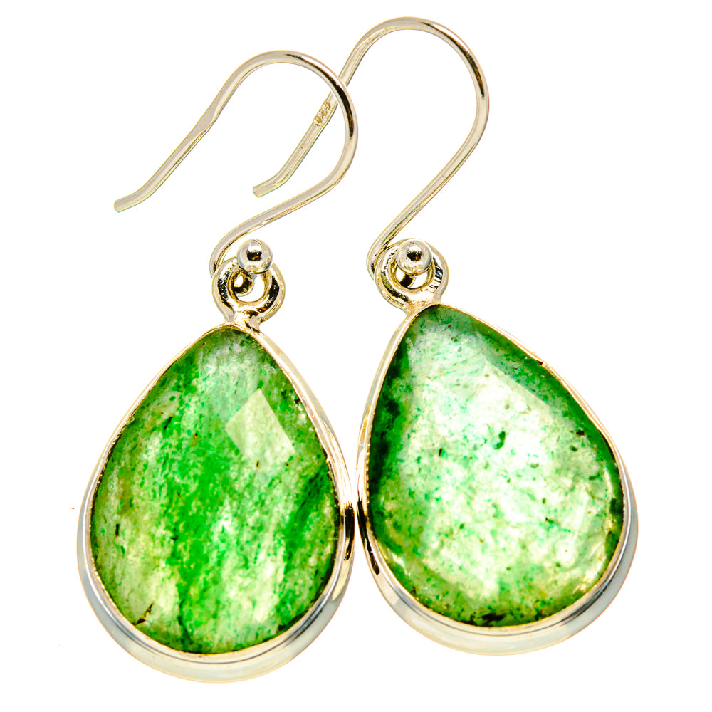 Green Aventurine Earrings handcrafted by Ana Silver Co - EARR416117