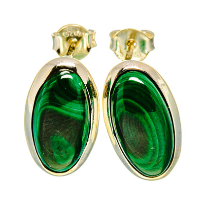 Malachite Earrings handcrafted by Ana Silver Co - EARR416120