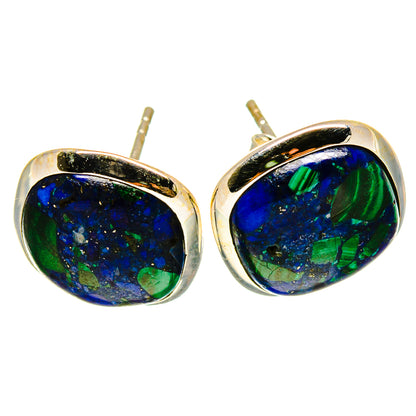 Malachite In Chrysocolla Earrings handcrafted by Ana Silver Co - EARR416122