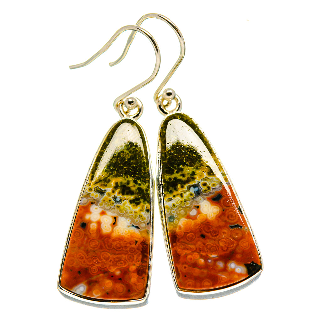 Ocean Jasper Earrings handcrafted by Ana Silver Co - EARR416125