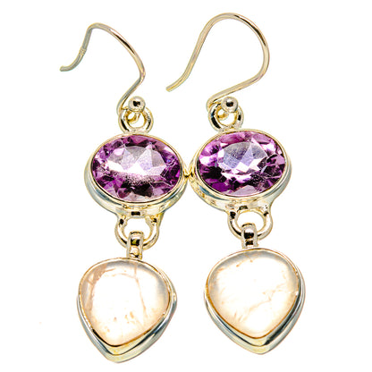 Rose Quartz Earrings handcrafted by Ana Silver Co - EARR416126