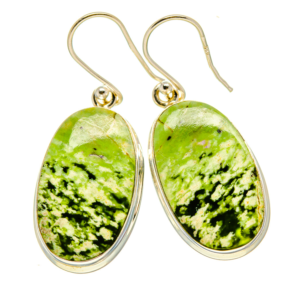 Australian Green Opal Earrings handcrafted by Ana Silver Co - EARR416130