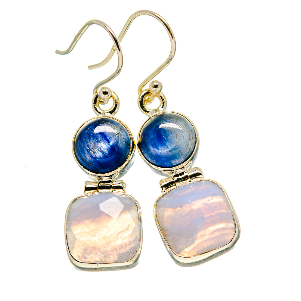 Blue Lace Agate Earrings handcrafted by Ana Silver Co - EARR416148