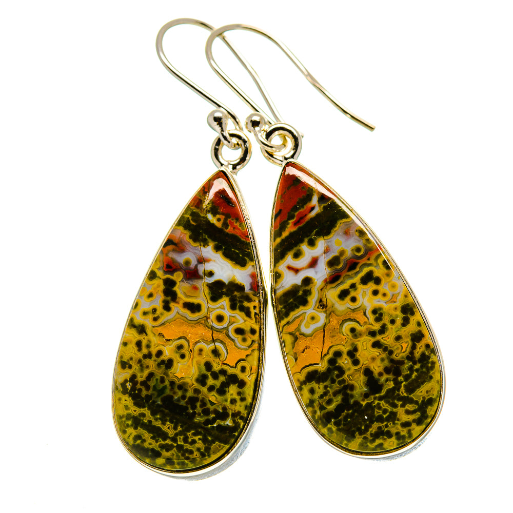 Ocean Jasper Earrings handcrafted by Ana Silver Co - EARR416155