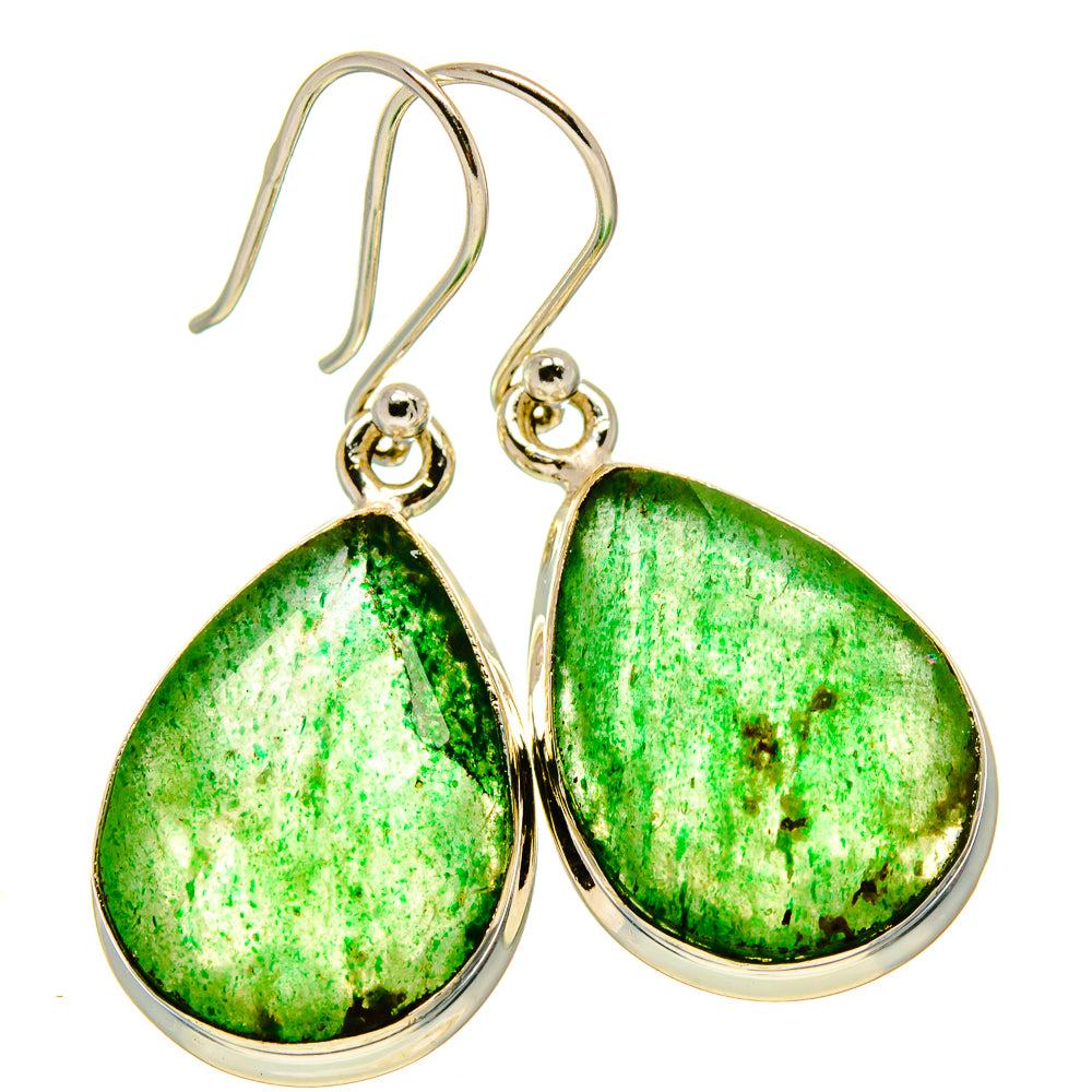 Green Aventurine Earrings handcrafted by Ana Silver Co - EARR416156
