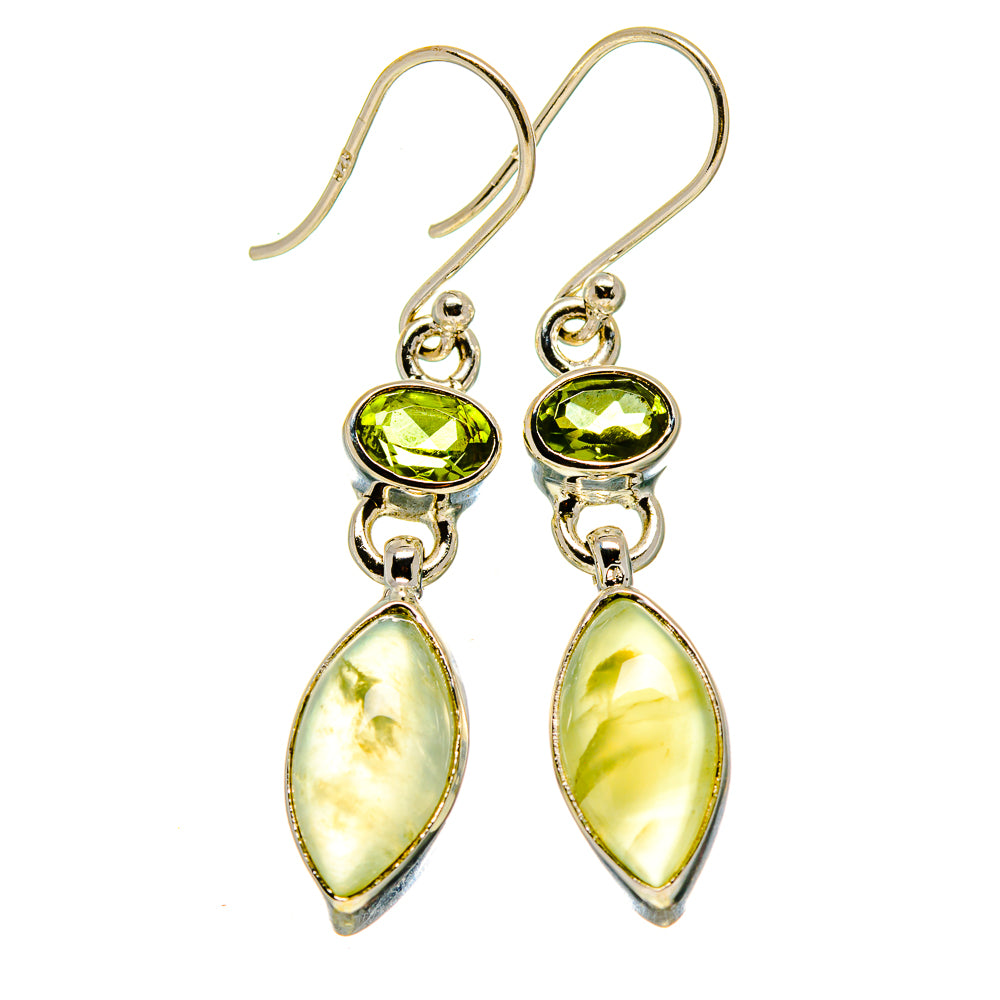 Prehnite Earrings handcrafted by Ana Silver Co - EARR416166