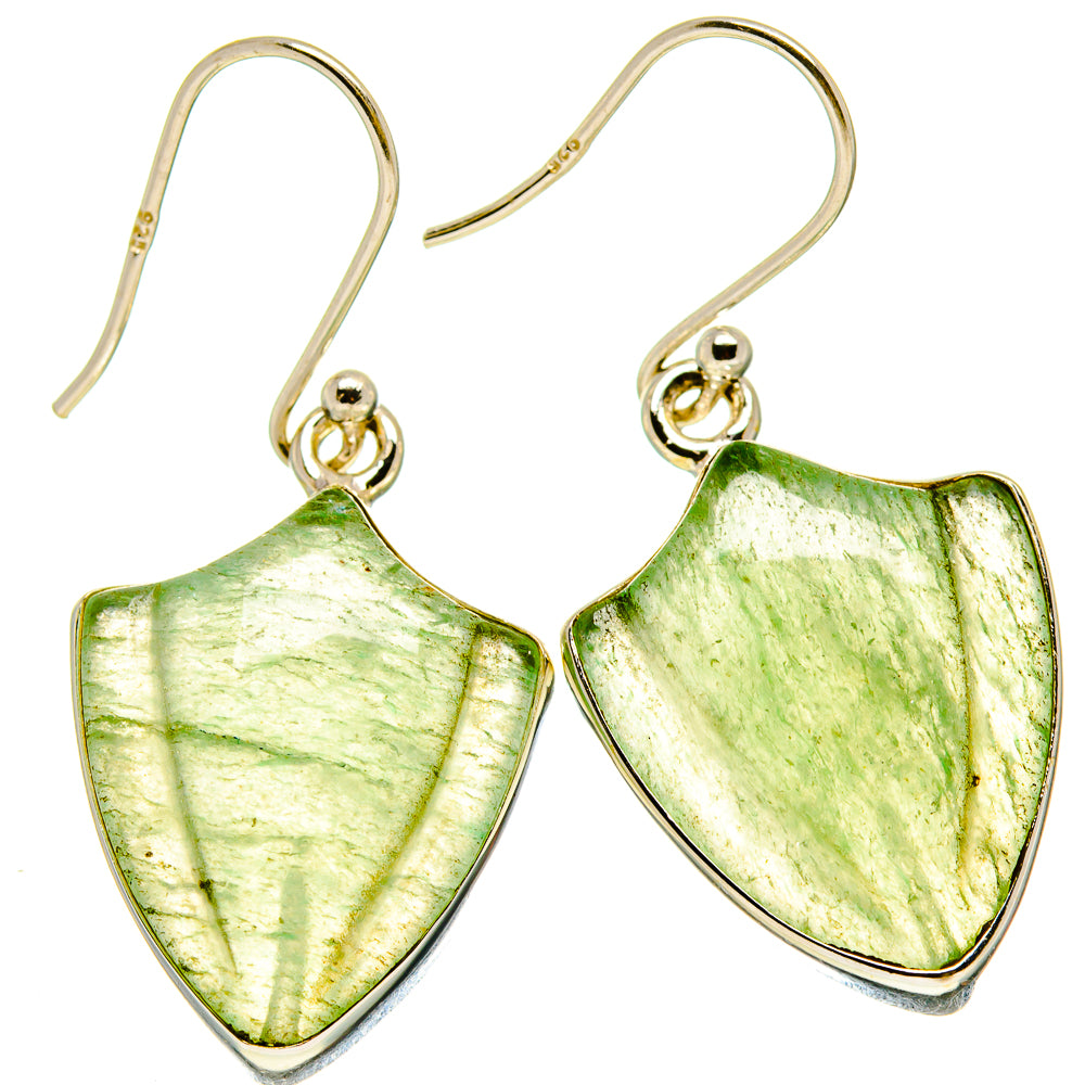 Prehnite Earrings handcrafted by Ana Silver Co - EARR416168