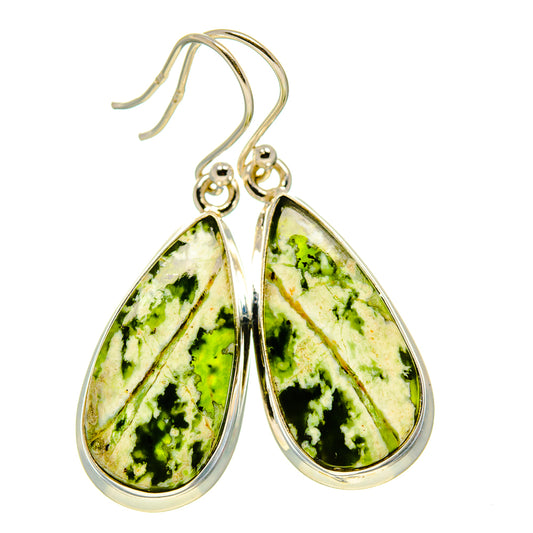 Australian Green Opal Earrings handcrafted by Ana Silver Co - EARR416171
