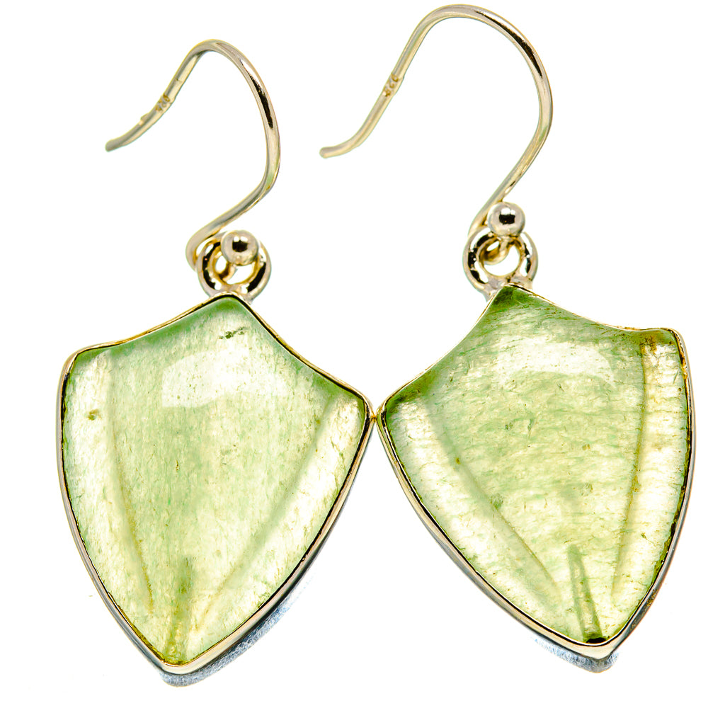 Prehnite Earrings handcrafted by Ana Silver Co - EARR416173