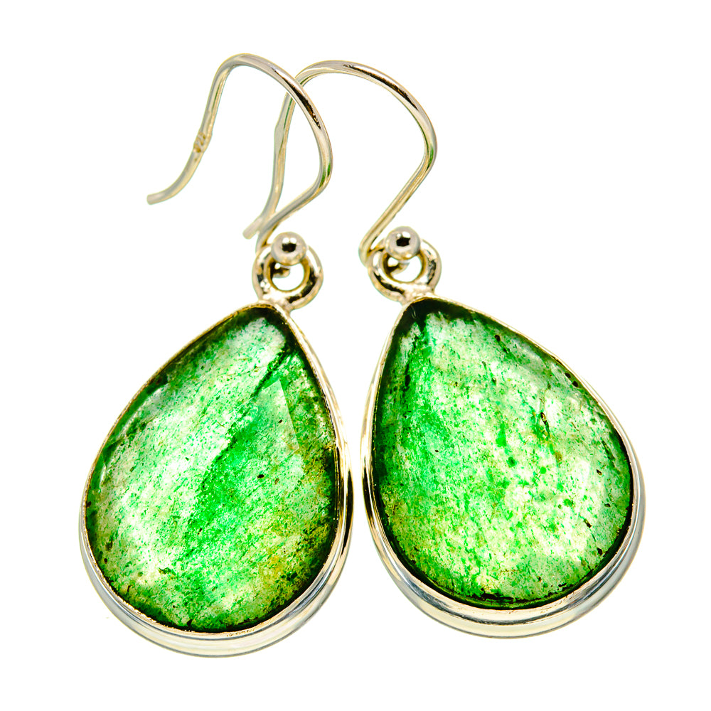 Green Aventurine Earrings handcrafted by Ana Silver Co - EARR416175