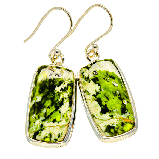 Australian Green Opal Earrings handcrafted by Ana Silver Co - EARR416176