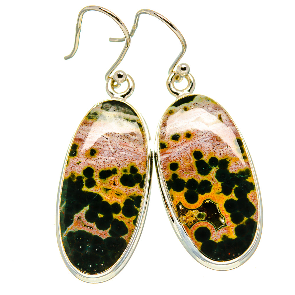 Ocean Jasper Earrings handcrafted by Ana Silver Co - EARR416178