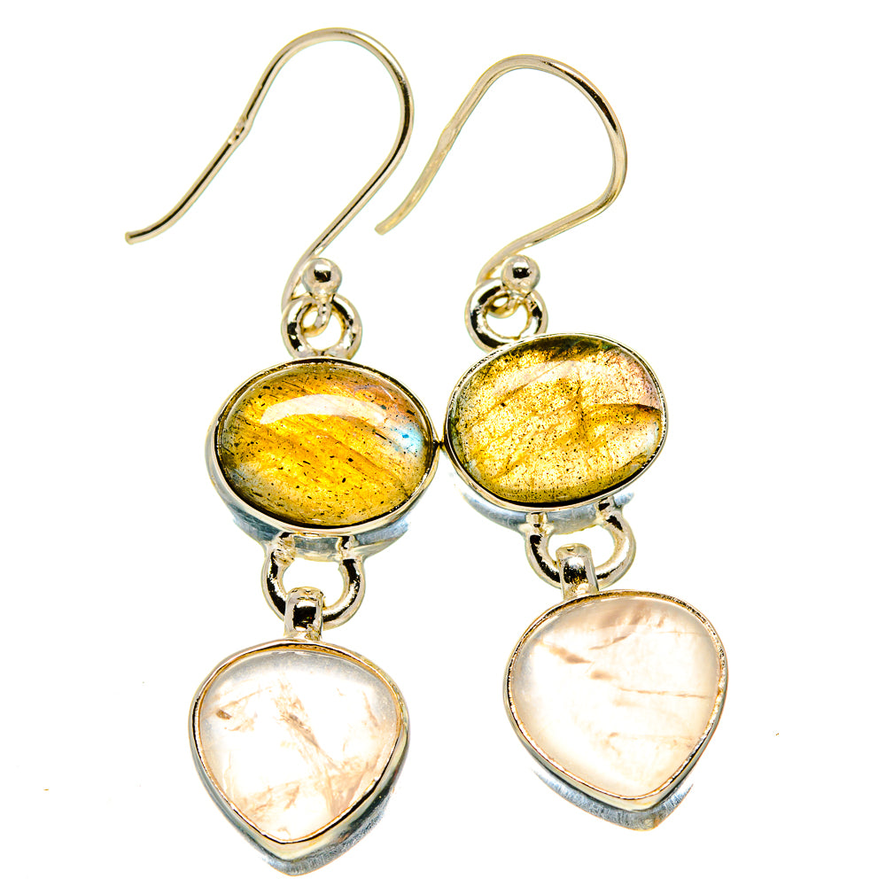 Rose Quartz Earrings handcrafted by Ana Silver Co - EARR416181