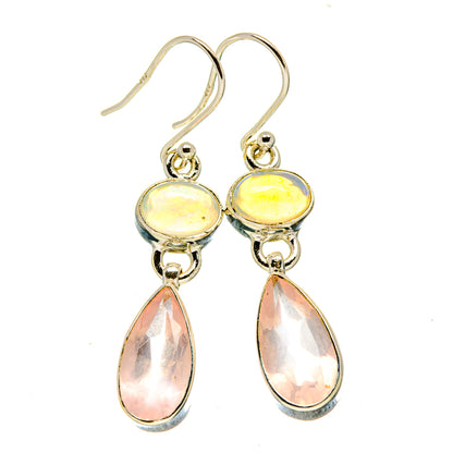 Rose Quartz Earrings handcrafted by Ana Silver Co - EARR416186