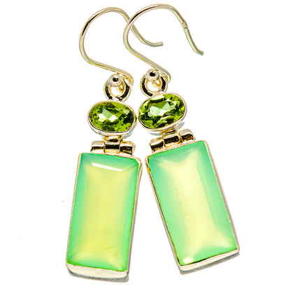 Aqua Chalcedony Earrings handcrafted by Ana Silver Co - EARR416189