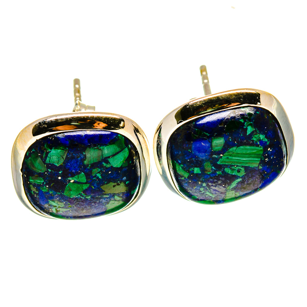 Malachite In Chrysocolla Earrings handcrafted by Ana Silver Co - EARR416201