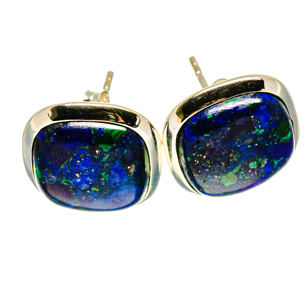 Malachite In Chrysocolla Earrings handcrafted by Ana Silver Co - EARR416203