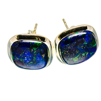 Malachite In Chrysocolla Earrings handcrafted by Ana Silver Co - EARR416203
