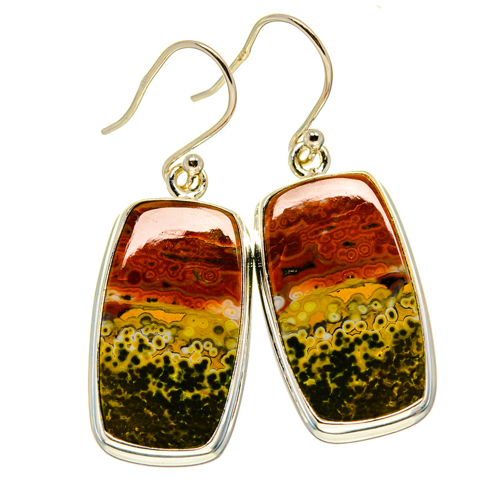 Ocean Jasper Earrings handcrafted by Ana Silver Co - EARR416205