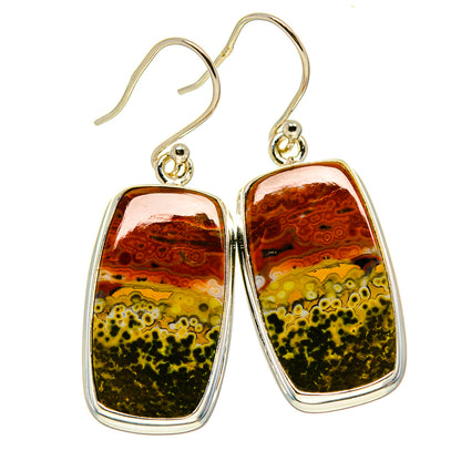 Ocean Jasper Earrings handcrafted by Ana Silver Co - EARR416205