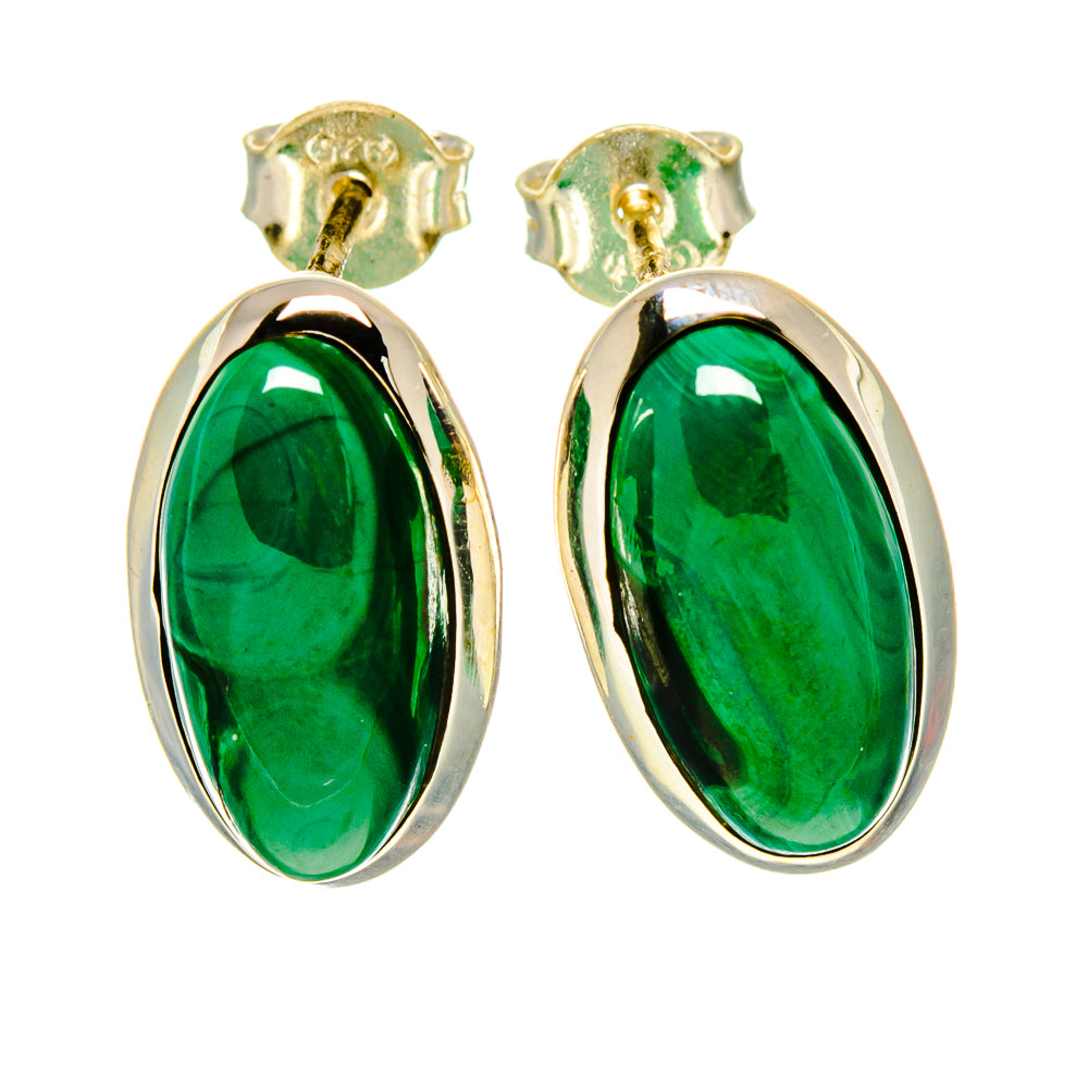 Malachite Earrings handcrafted by Ana Silver Co - EARR416206