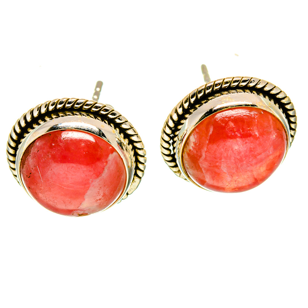Rhodochrosite Earrings handcrafted by Ana Silver Co - EARR416219