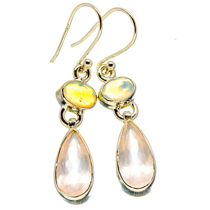 Rose Quartz Earrings handcrafted by Ana Silver Co - EARR416227