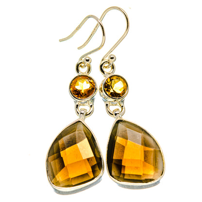 Smoky Quartz Earrings handcrafted by Ana Silver Co - EARR416244