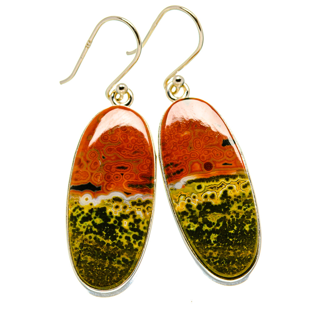 Ocean Jasper Earrings handcrafted by Ana Silver Co - EARR416253