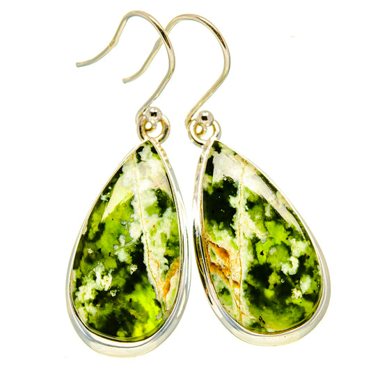 Australian Green Opal Earrings handcrafted by Ana Silver Co - EARR416256