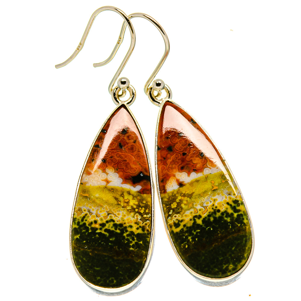 Ocean Jasper Earrings handcrafted by Ana Silver Co - EARR416261