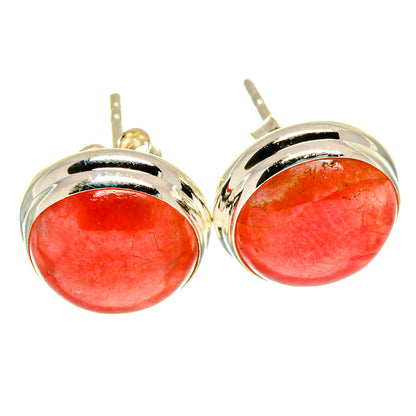 Rhodochrosite Earrings handcrafted by Ana Silver Co - EARR416282