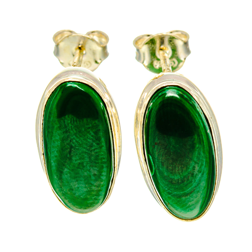 Malachite Earrings handcrafted by Ana Silver Co - EARR416285