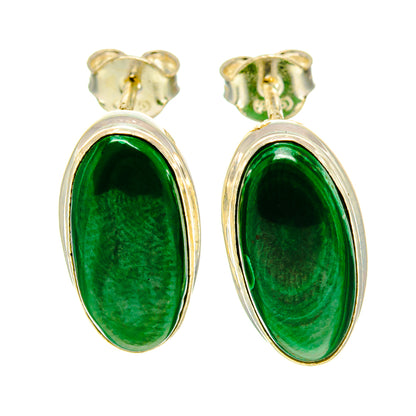 Malachite Earrings handcrafted by Ana Silver Co - EARR416285