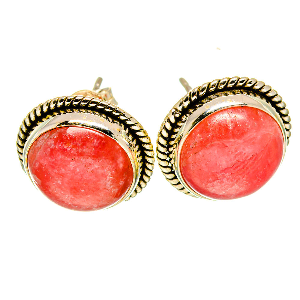 Rhodochrosite Earrings handcrafted by Ana Silver Co - EARR416296
