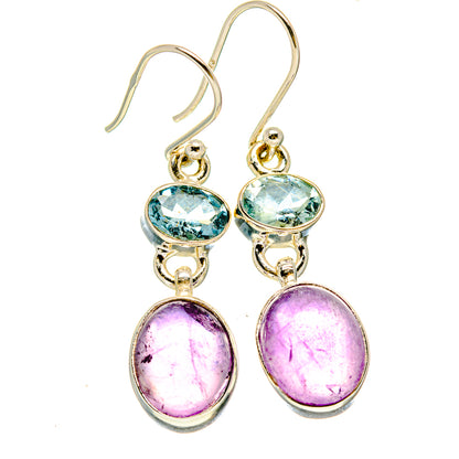 Amethyst, Blue Topaz Earrings handcrafted by Ana Silver Co - EARR416305