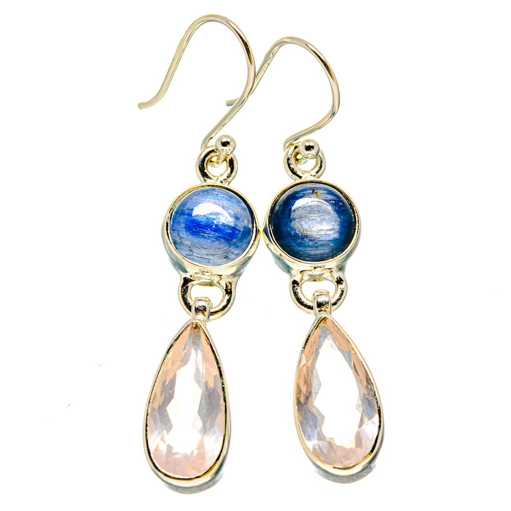 White Quartz, Kyanite Earrings handcrafted by Ana Silver Co - EARR416318