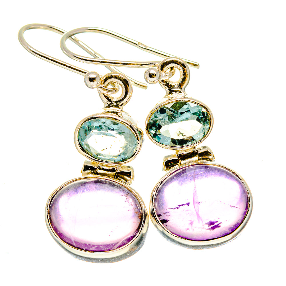 Amethyst, Blue Topaz Earrings handcrafted by Ana Silver Co - EARR416319