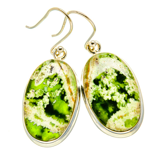 Australian Green Opal Earrings handcrafted by Ana Silver Co - EARR416323